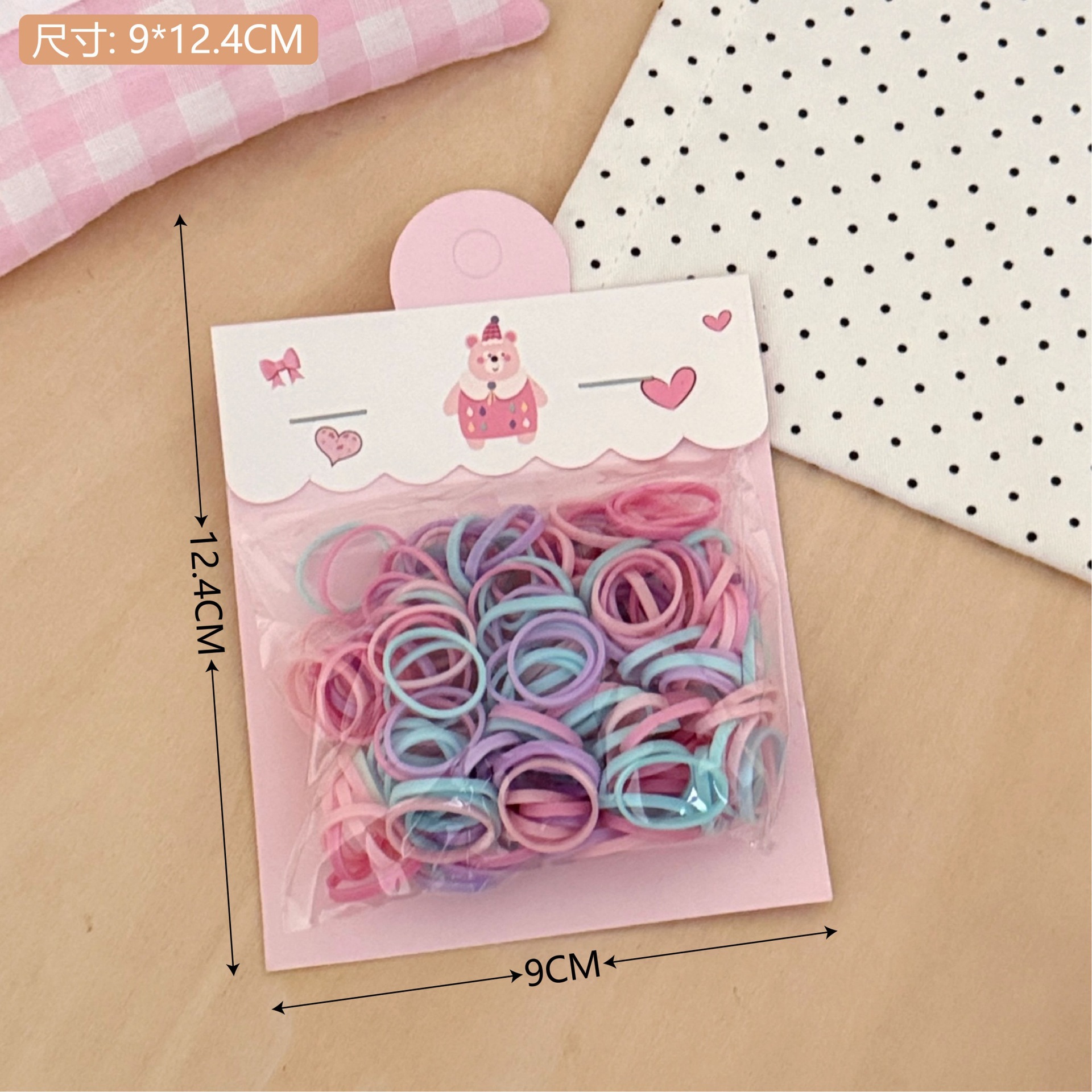 Ligas para Cabello Desechables Infantil en Caja de Plástico y Resina para Niños