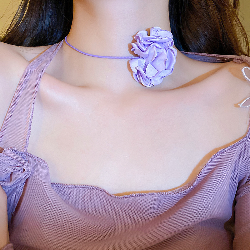 Sweet Flower Cloth Women's Choker display picture 1