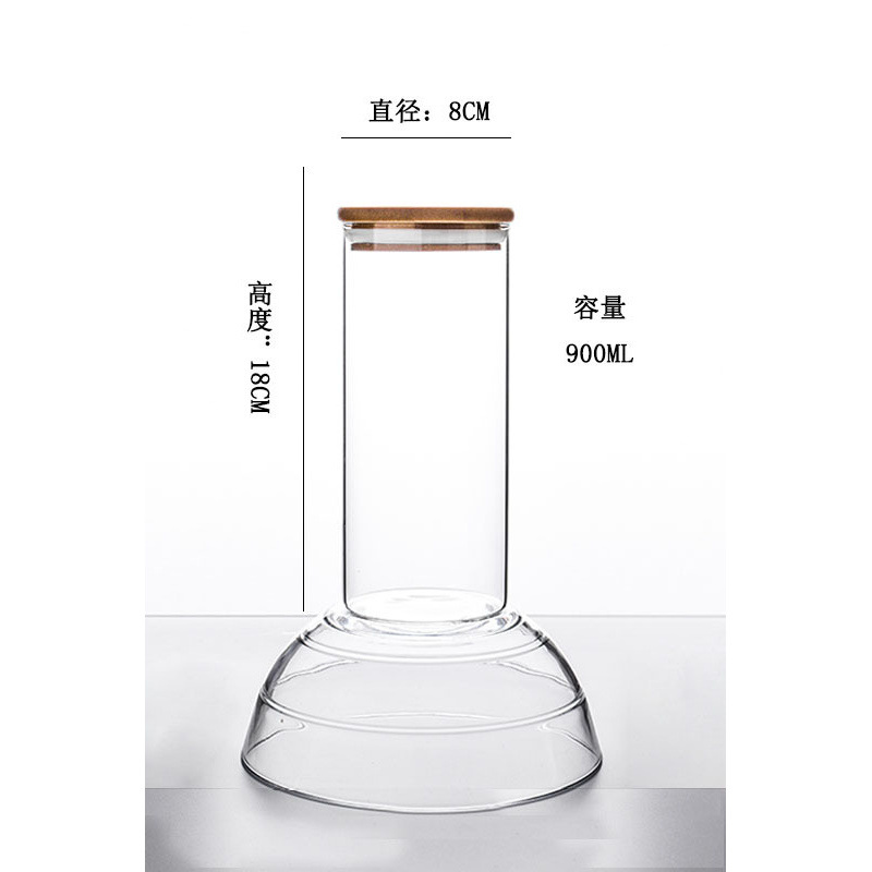 Botella de vidrio, botella de sellado, latas de té, latas de exhibición, granos de grado alimenticio, almacenamiento de granos, botella transparente, almacenamiento de cocina