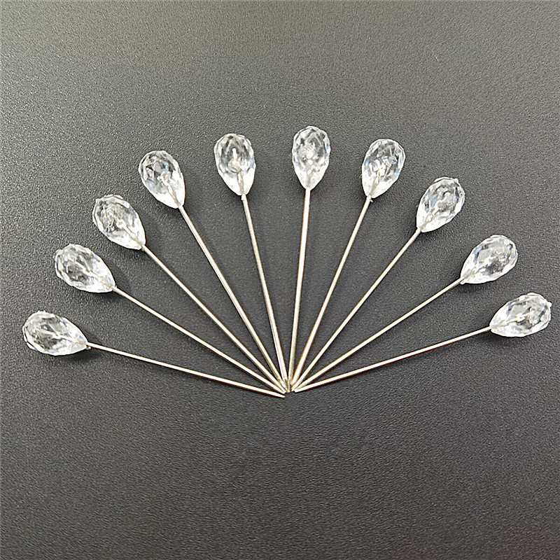 Diamante en forma de pera colorida aguja de posicionamiento transparente sastre mosaico gadget ropa perla en forma de gota poliedro de posicionamiento