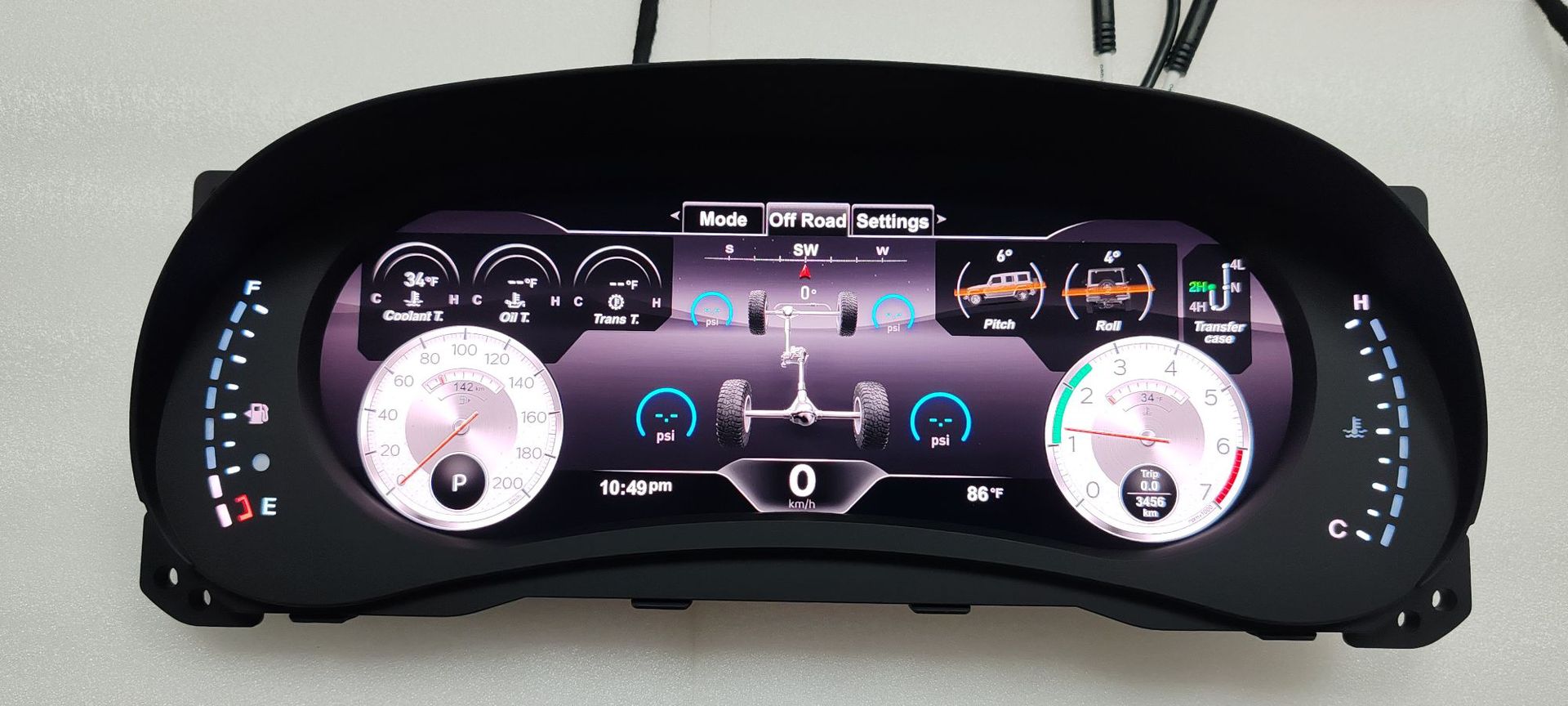 Suitable for Jeep Wrangler Jk11–17, Non-Destructive Direct Plug-In Multi-Function Lcd Instrument Assembly