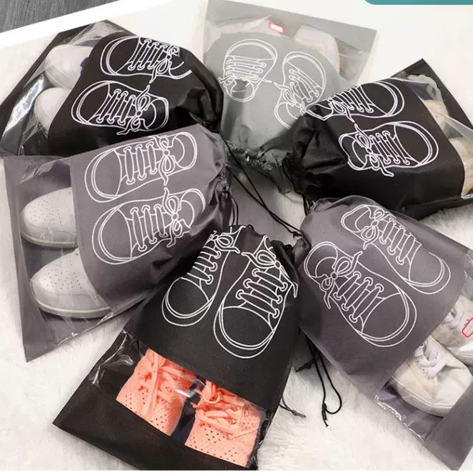 无纺布家居旅行大号中号鞋子收口袋 拖鞋包装拉绳袋 无纺布鞋袋