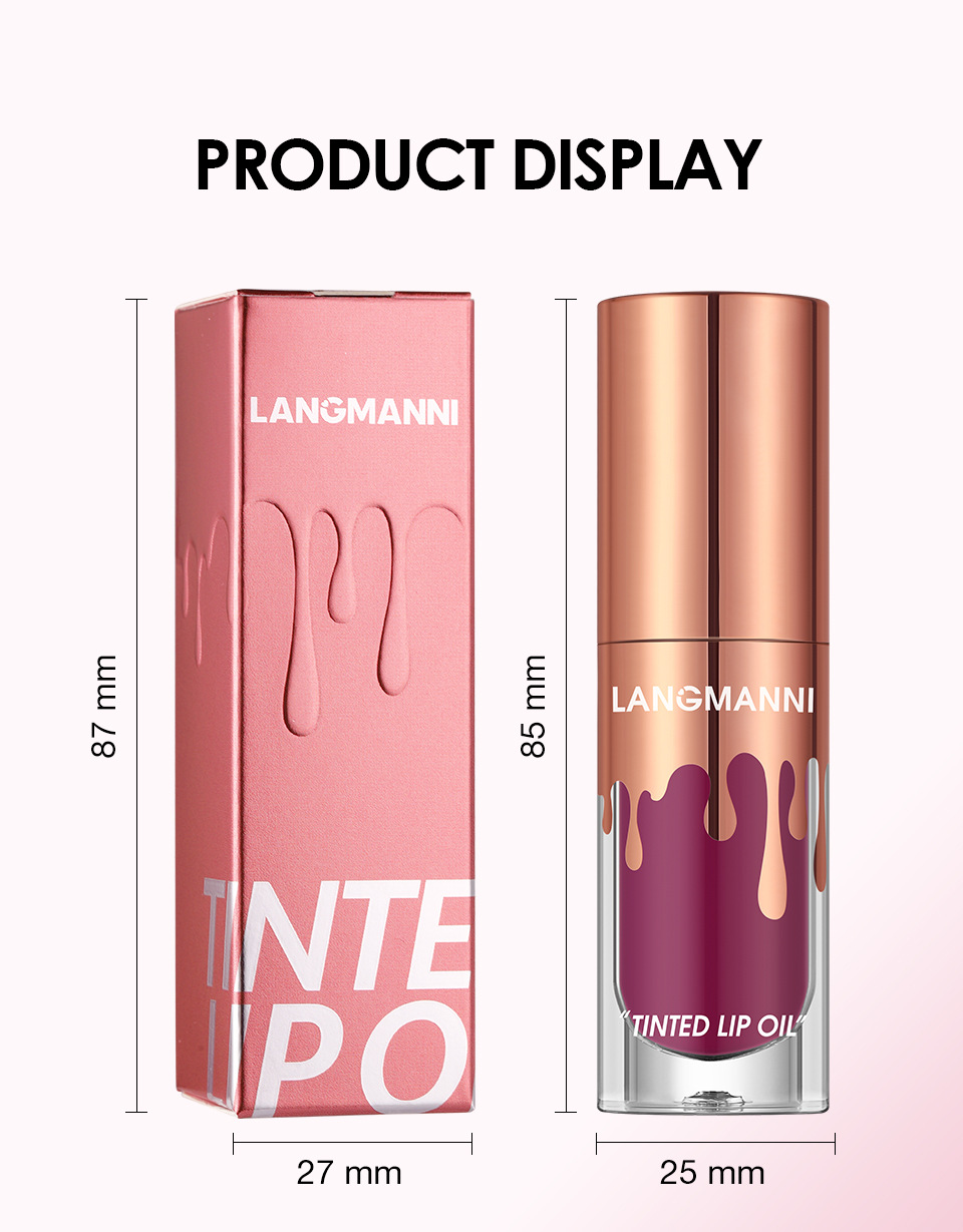 LANGMANNI colored lip oil, lip gloss, lip oil, single bottle undefined