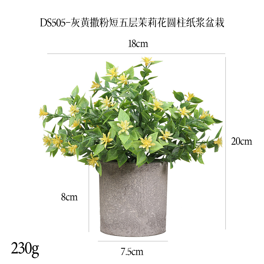 240 tipos de combinaciones de bonsáis de pulpa cilíndrica de plantas verdes artificiales, adornos pequeños de escritorio transfronterizos, macetas de plantas artificiales. image 38