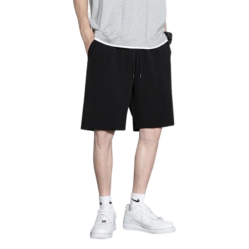 Pantalones cortos de seda de hielo para hombres de verano para hombres deportes al aire libre marca de moda casual para hombres negros de secado rápido pantalones de playa para hombres