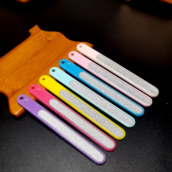 Factory direct plastic nail file nail tools single-sided sandblasting rubbing strip household manicure scrub strip manicure file