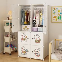 儿童衣柜简易家用卧室宝宝经济型小衣橱婴儿组装收纳柜子结实耐用