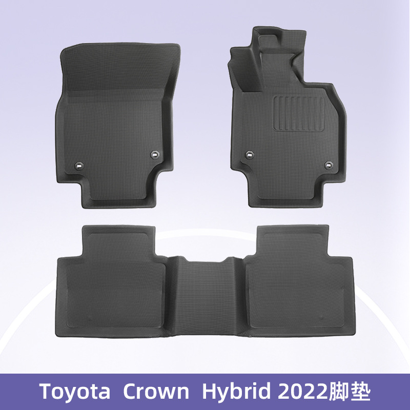 Para Toyota Crown híbrido 2022 timón derecho 3D todo el tiempo material XPE almohadilla de pie de automóvil