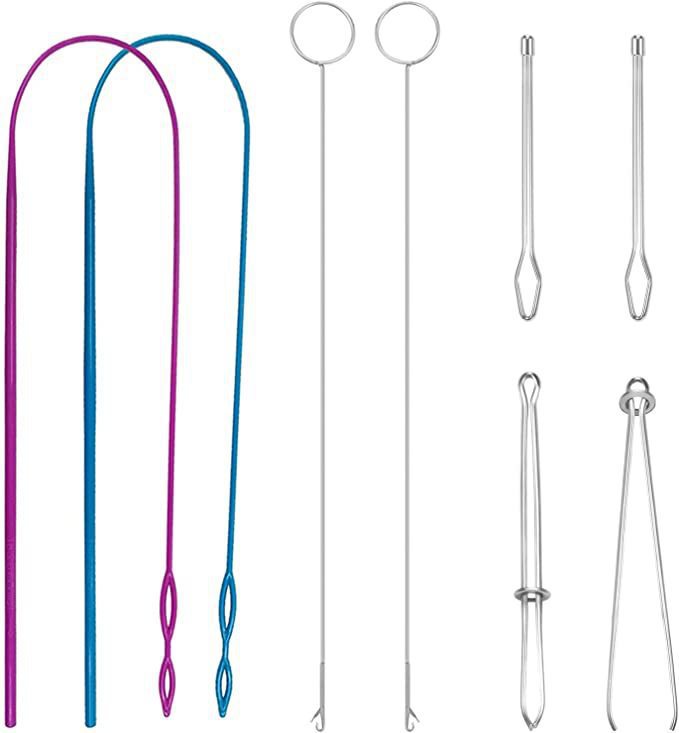 Práctico bricolaje para uso diario en el hogar (redondo, plano) traje de acero inoxidable suministros de costura enhebrador