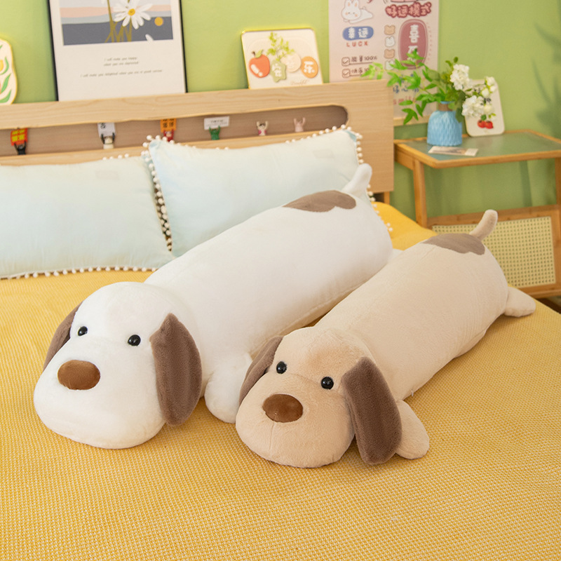 Long Cartoon Dog Pillow, Plush Toy Doll, Super Soft Doll, Kidsren's Bed, Legs Folded for Side Sleeping
