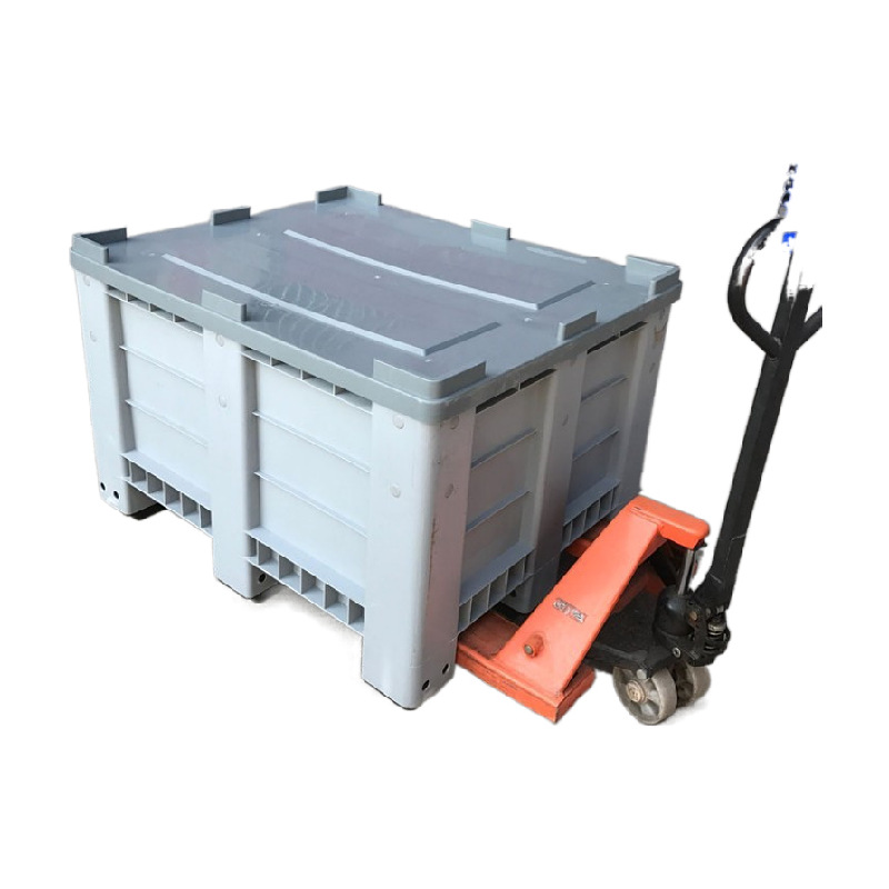 广州东莞深圳现货灰色储物箱 箱式托盘箱 水产箱 叉车周转箱