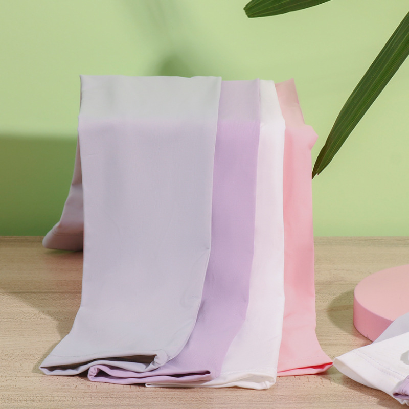 防晒冰丝袖套焦下防紫外线纯色透气套指手袖开车护臂骑行袖套现货