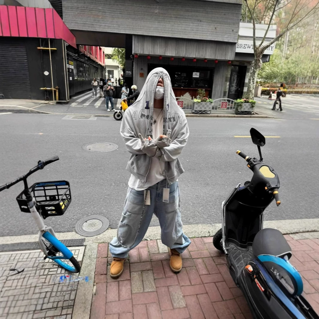 Grailz пустошь грунтовый стиль американские перчатки два в одном с плечом кардиган с капюшоном свитер мужской приливный бренд куртка