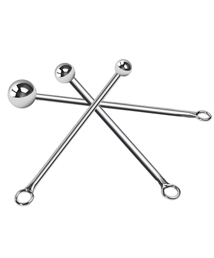 Jiuai SM-Flirting Stainless Steel Teasing Wand with Round Head and Single Bead Hook — detail image 4