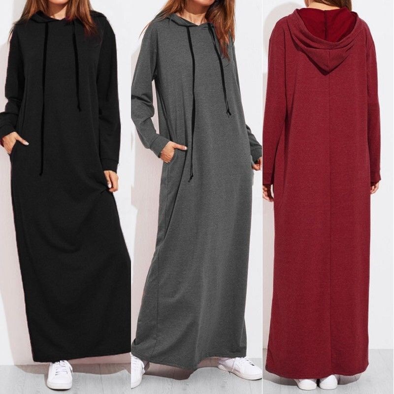 2023wish new spring, summer and autumn European and American women's clothing AliExpress EBAY long sleeve hooded long sweater dress