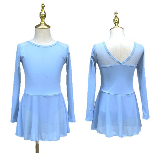 Children's ballet dance clothes Children's training clothes Women's onepiece skirt China dance long-sleeved dancing clothes suspender onepiece suit