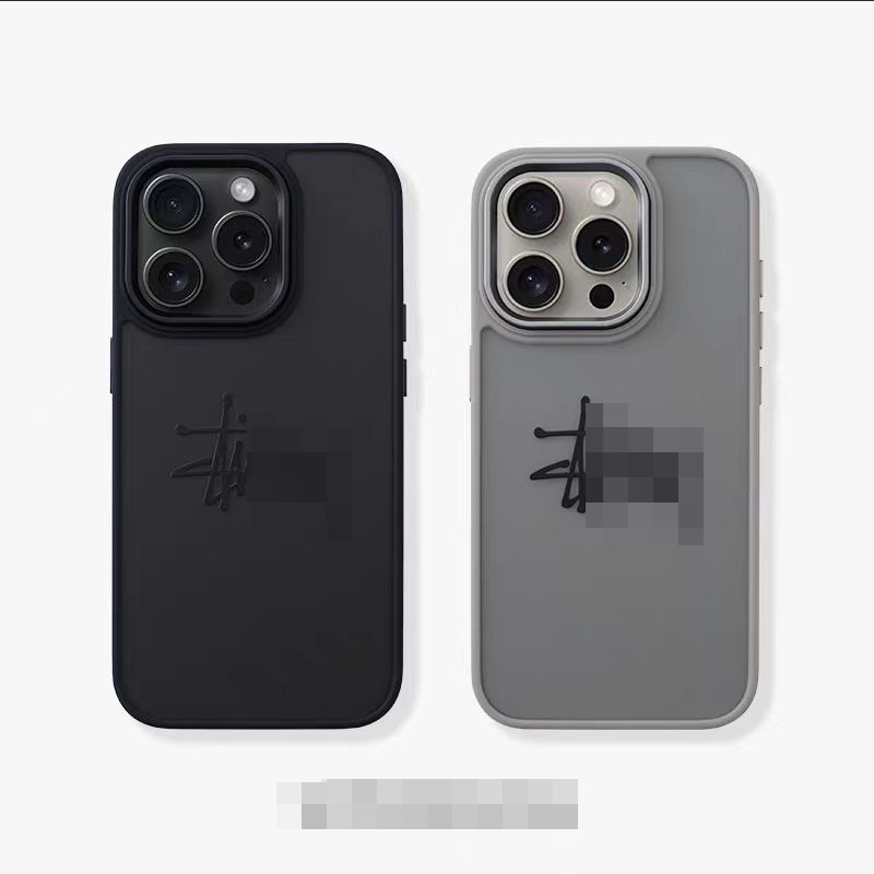 Fashion Brand iPhone15 Premium Grey 16 Phone Case for Apple 14 Frosted Protective Cover 13Promax Personality
