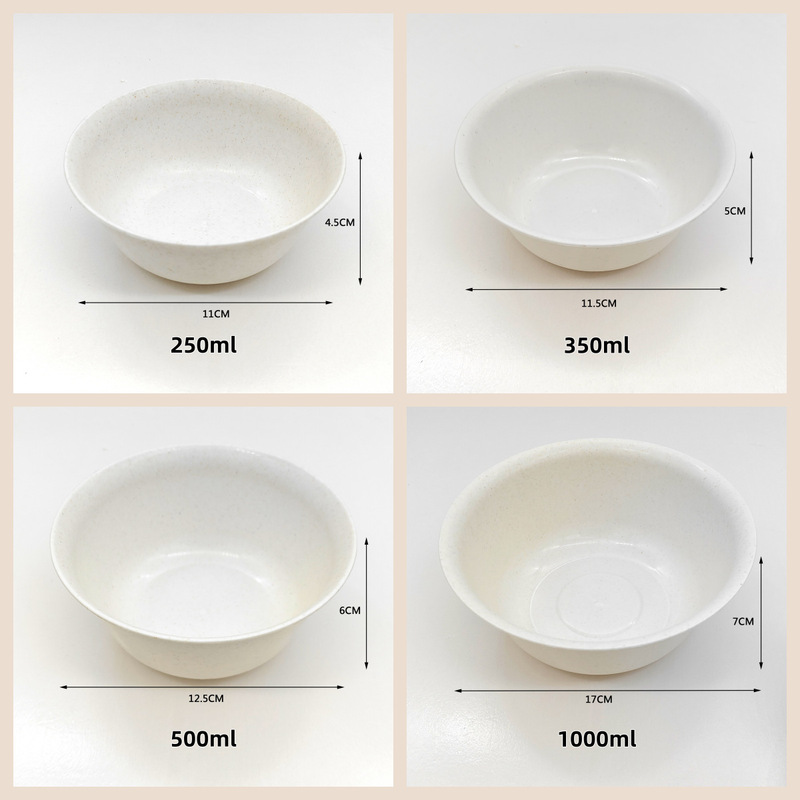 メーカー卸売使い捨て殻食器大容量食品グレード拡大および厚みのあるマルチサイズの使い捨て殻ボウル|undefined