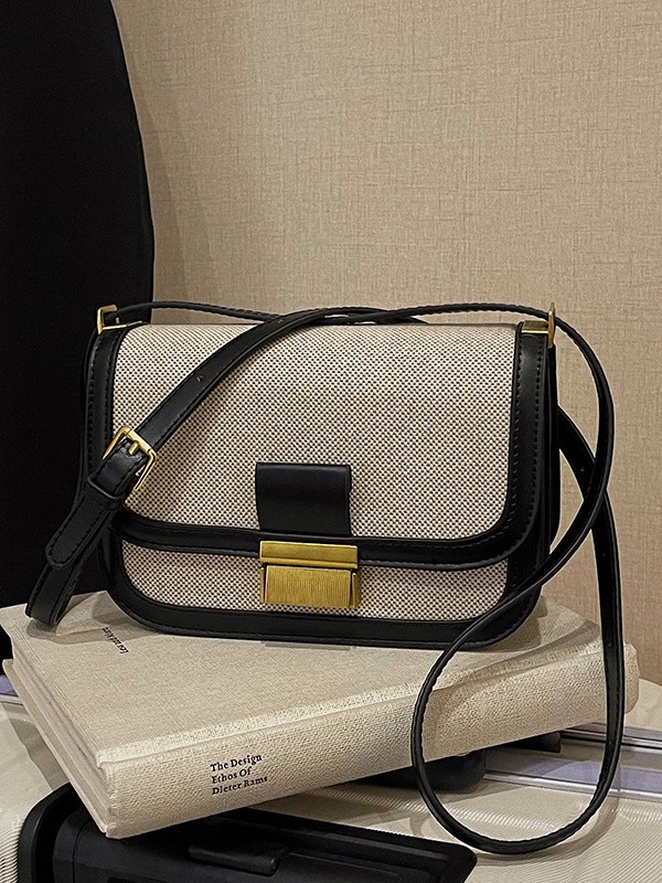 Diseño de nicho lino costuras pequeño bolso cuadrado femenino 2025 transfronterizo nuevo estilo moda retro textura bolso de mensajero