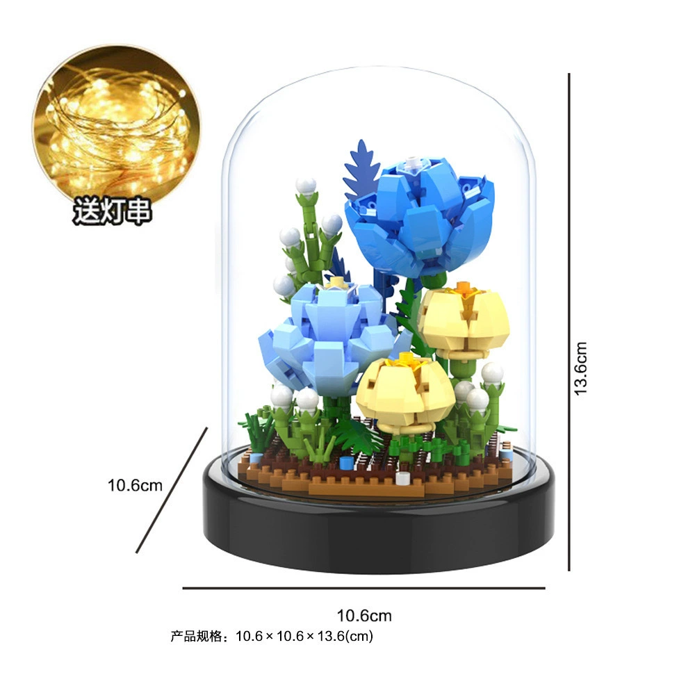 Constructor Lego Sunflower Micro Building Kit, Lighted Dome Display, Multi-Color Variants