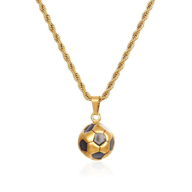 Collar fútbol oro
