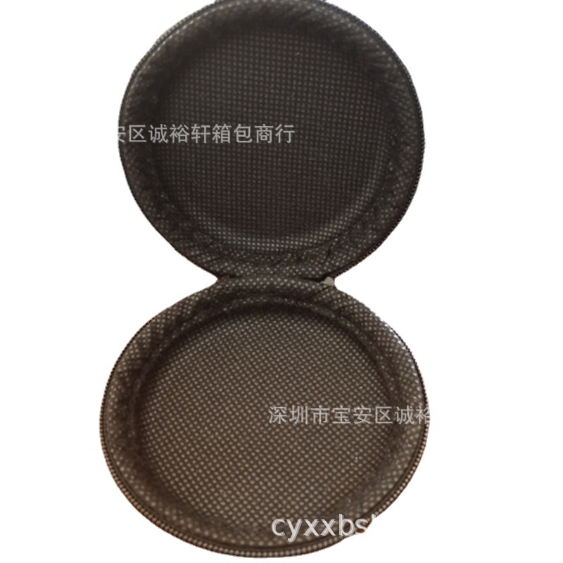 现货圆形EVA包中性耳机拉链包数据线收纳包耳机包装盒 蓝牙便携包