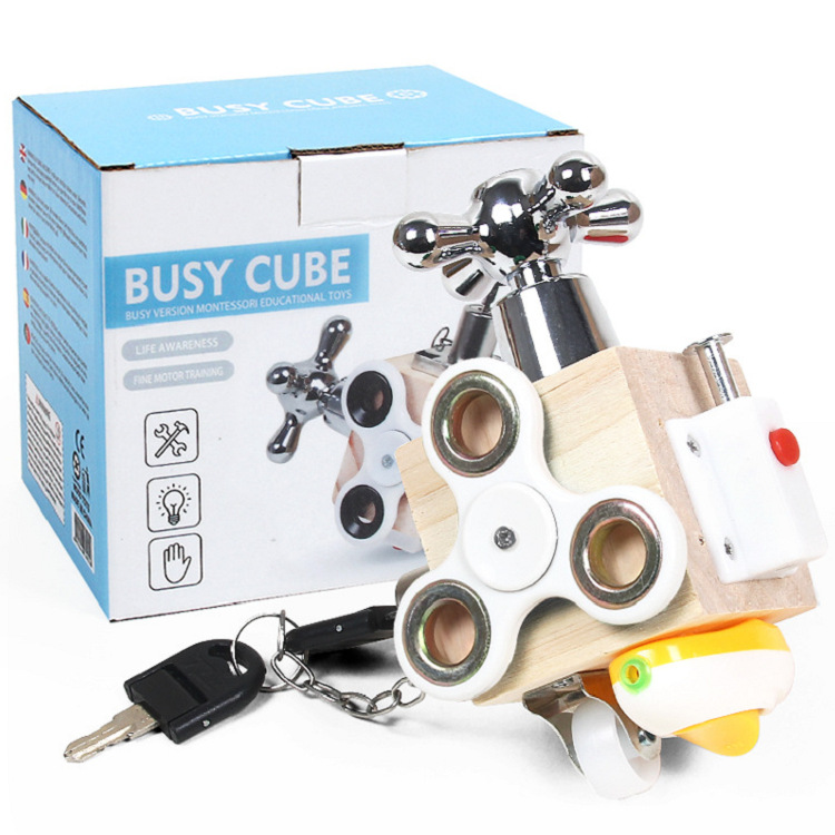 Amazon Puerta de los niños pestillo desbloqueo ocupado tablero casa puerta abridor bebé educación temprana educativo desbloqueo ocupado bloque juguete