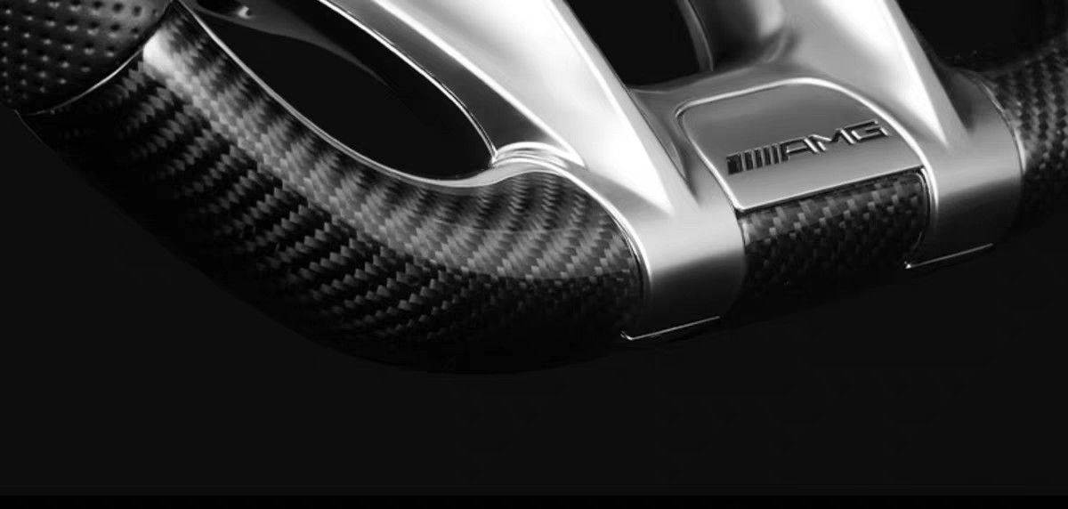 Suitable for Mercedes-Benz Steering Wheels of A-Class, C-Class, E-Class, S-Class, Ml, Old Models, Upgraded and Modified to New Amg Carbon Fiber Steering Wheels