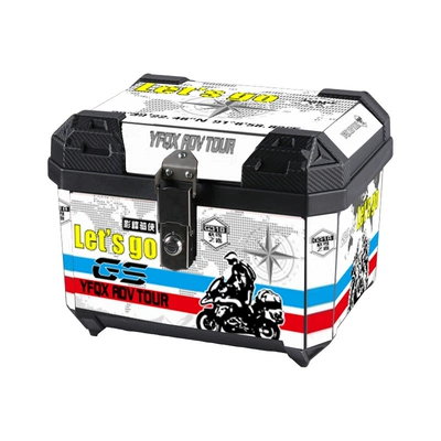 Motorcycle trunk Vehicle Trunk Mechanical - extra-large-mechanical-lock-black-white-sticker-with-installation-package
