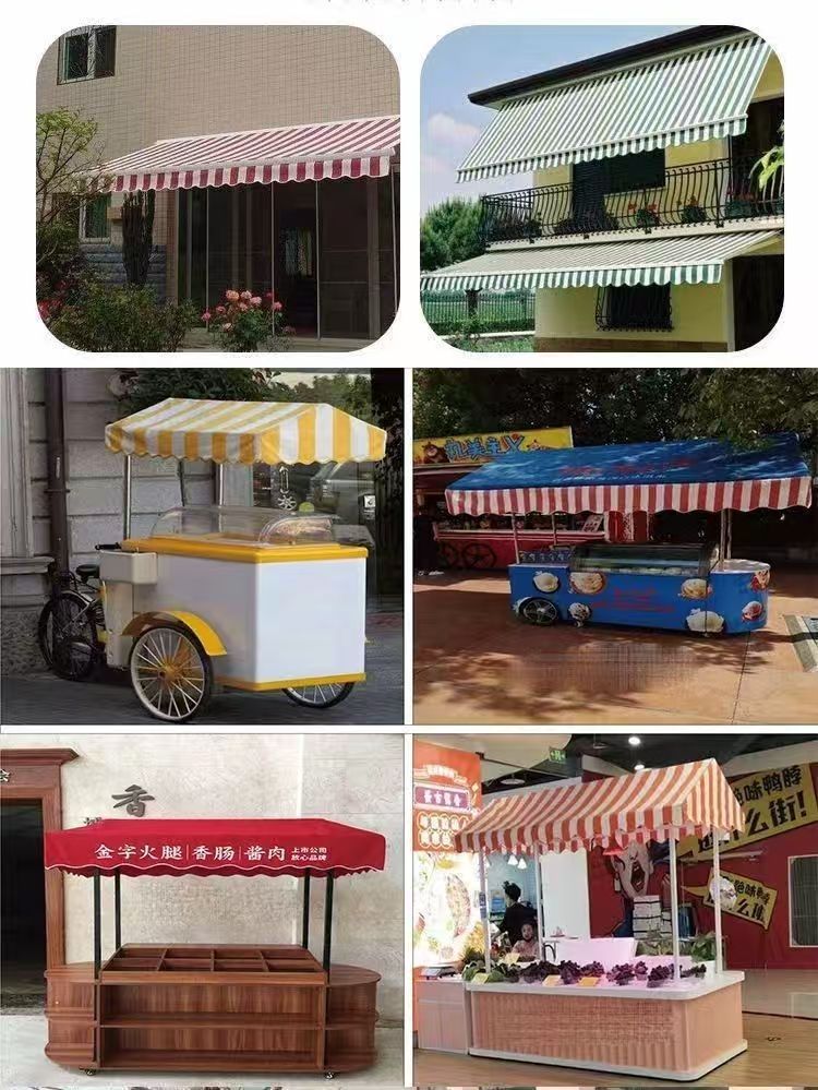 New thickened retractable sunshade canopy with replaceable fabric, sun and rain protection tarpaulin, outdoor canopy fabric, sun-proof and waterproof tarpaulin, single-layer fabric