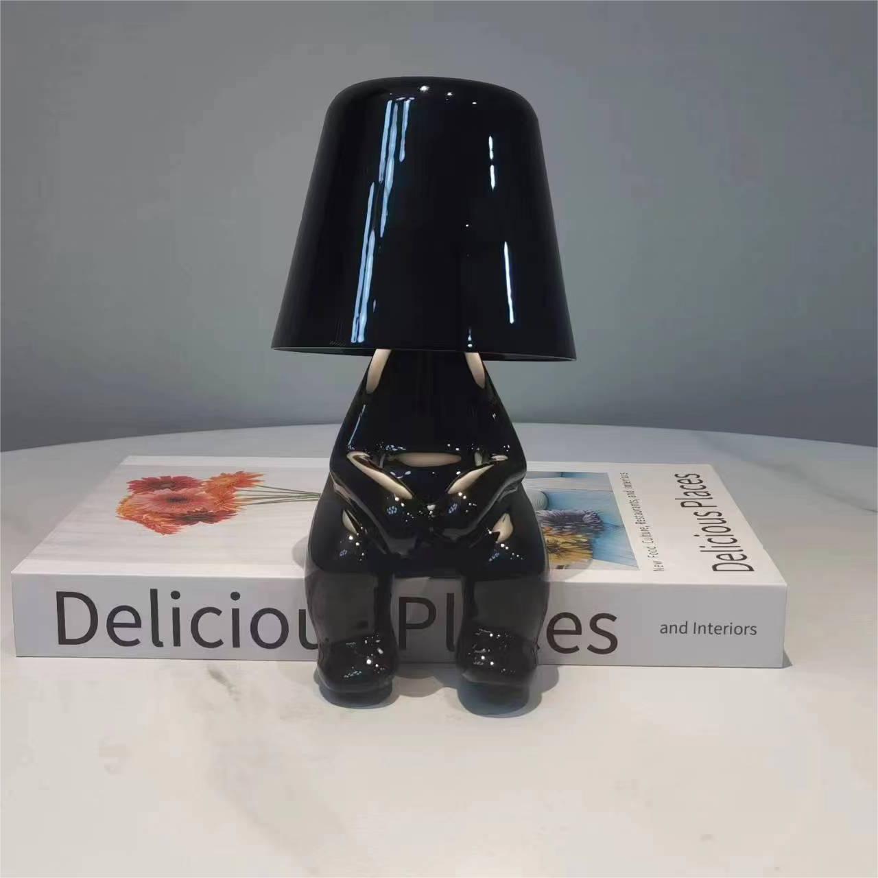 Fábrica transfronteriza Hermanos de oro lámpara de mesa decoración noche luz lámpara pensador