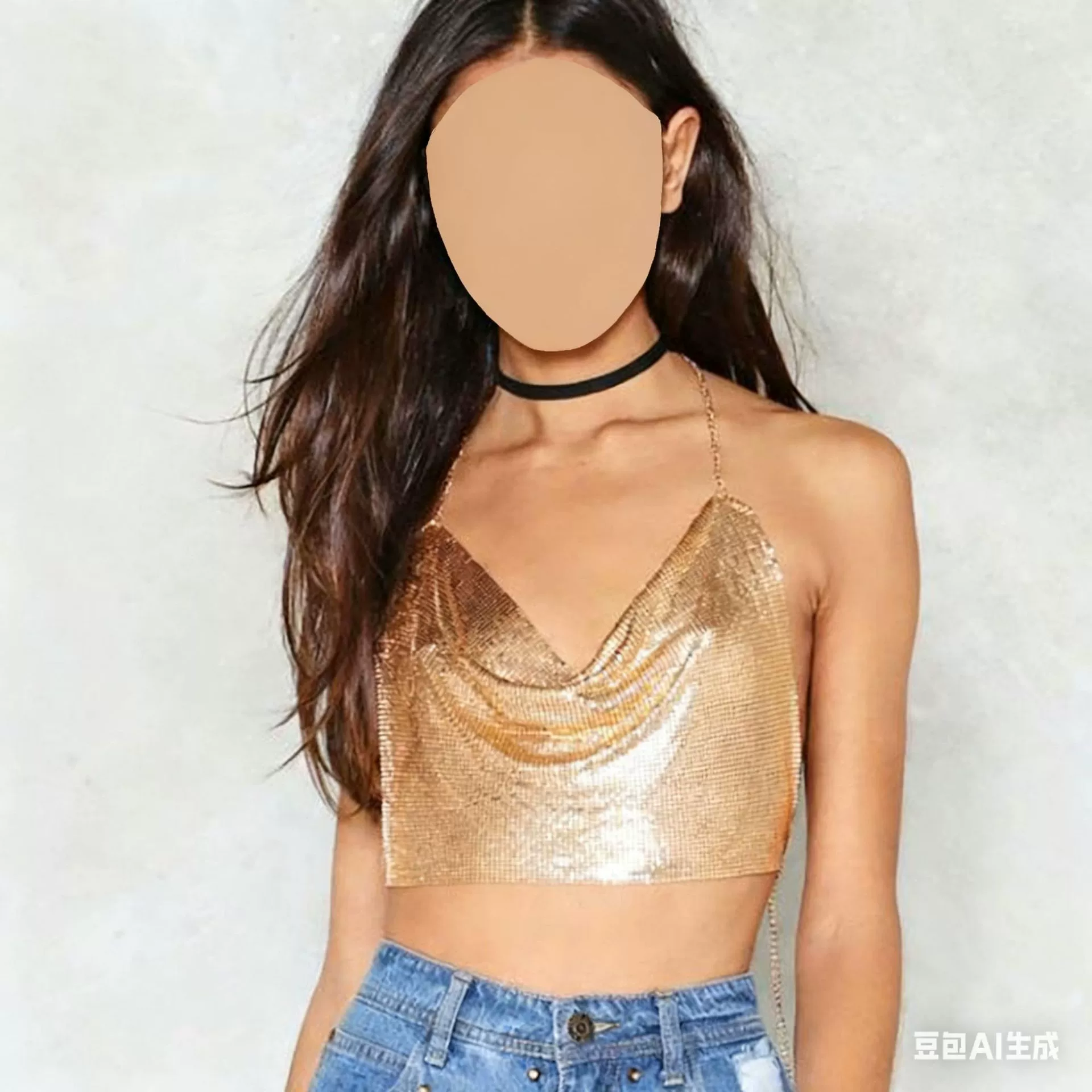 Трансграничные украшения Сексуальная одежда цепи ожерелье Алюминиевая сетка груди цепи тела цепи трансграничный новый продукт body chian