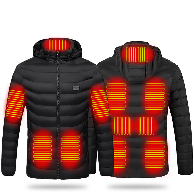 23 zonas, 4 controles, 11 zonas, control dual, nueve zonas, cuatro zonas, control único, ropa de calefacción, ropa de algodón con calefacción de invierno, chaqueta de gran tamaño, ropa de calefacción eléctrica