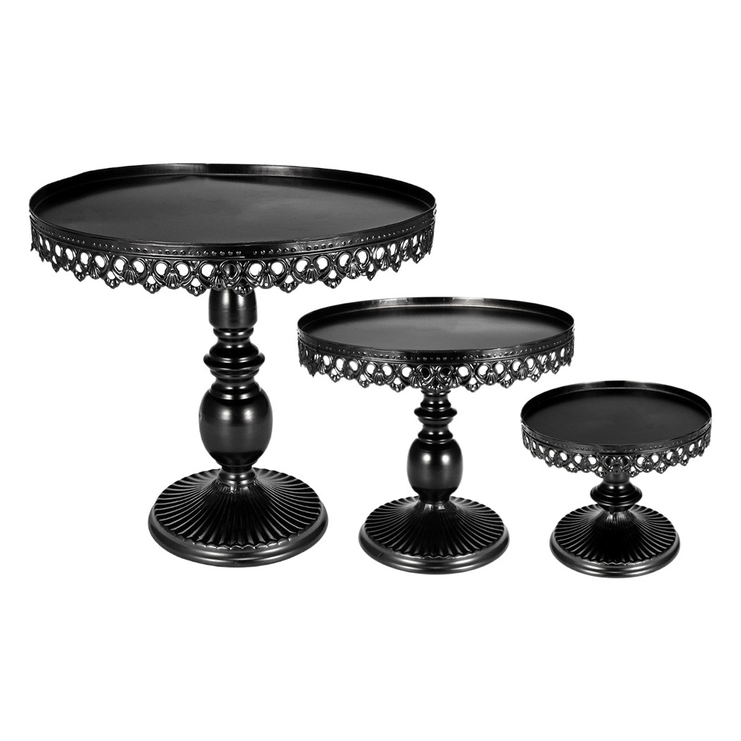 Cruzar la frontera de metal de hierro soporte de la torta/placa de la torta/plato de fruta/Western punto bandeja decoración de la boda