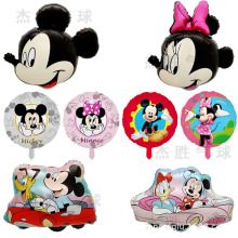 跨境新款米老鼠米奇米妮卡通造型铝膜气球儿童生日节日派对装饰气