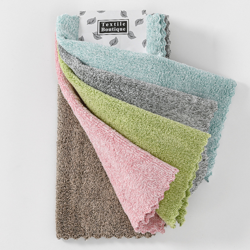 5 toallas de coral 30 * 30 toallas de cocina toallas de leopardo suave absorción de agua toallas de té transfronterizas