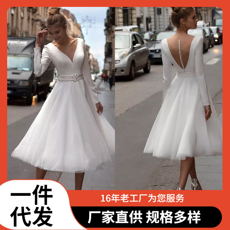 2025 Amazon Aliexpress Popular Mesh Backless Dress White Elegant Graduation Homecoming Party Evening Dress