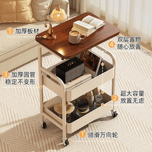 不锈钢推车置物架碳钢免打孔桌面转角承重置物架ins床头柜可移动