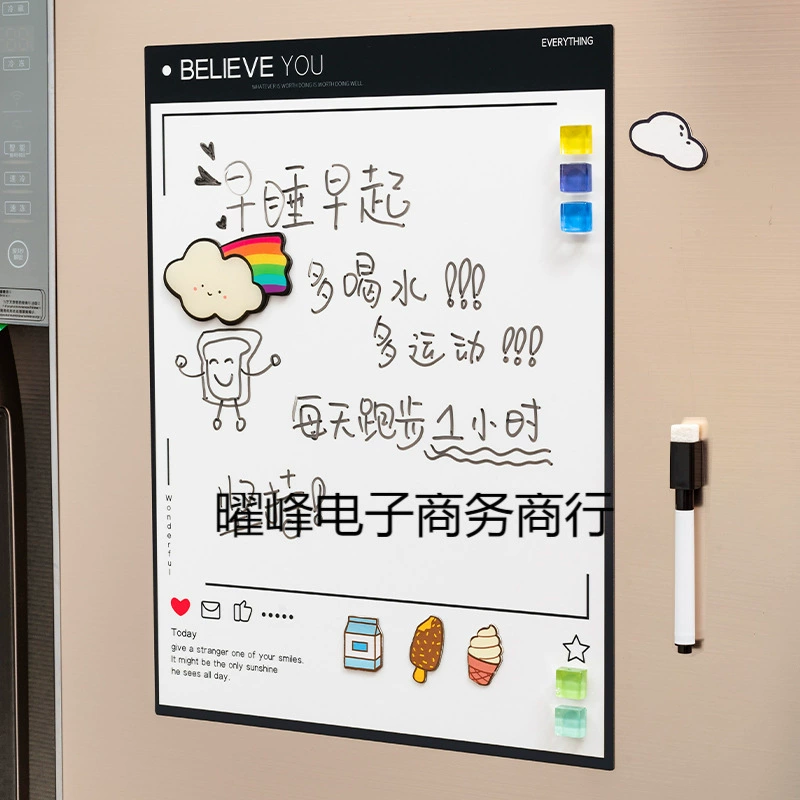 Магнит на холодильник, доска объявлений, стираемая магнитная наклейка, наклейка для заметок, персонализированная креативная доска, декоративный календарь Post-it Note