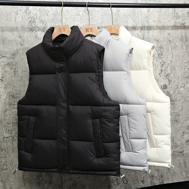 冬季休闲棉马甲男士加厚保暖无袖背心百搭立领面包服支持一件代发
