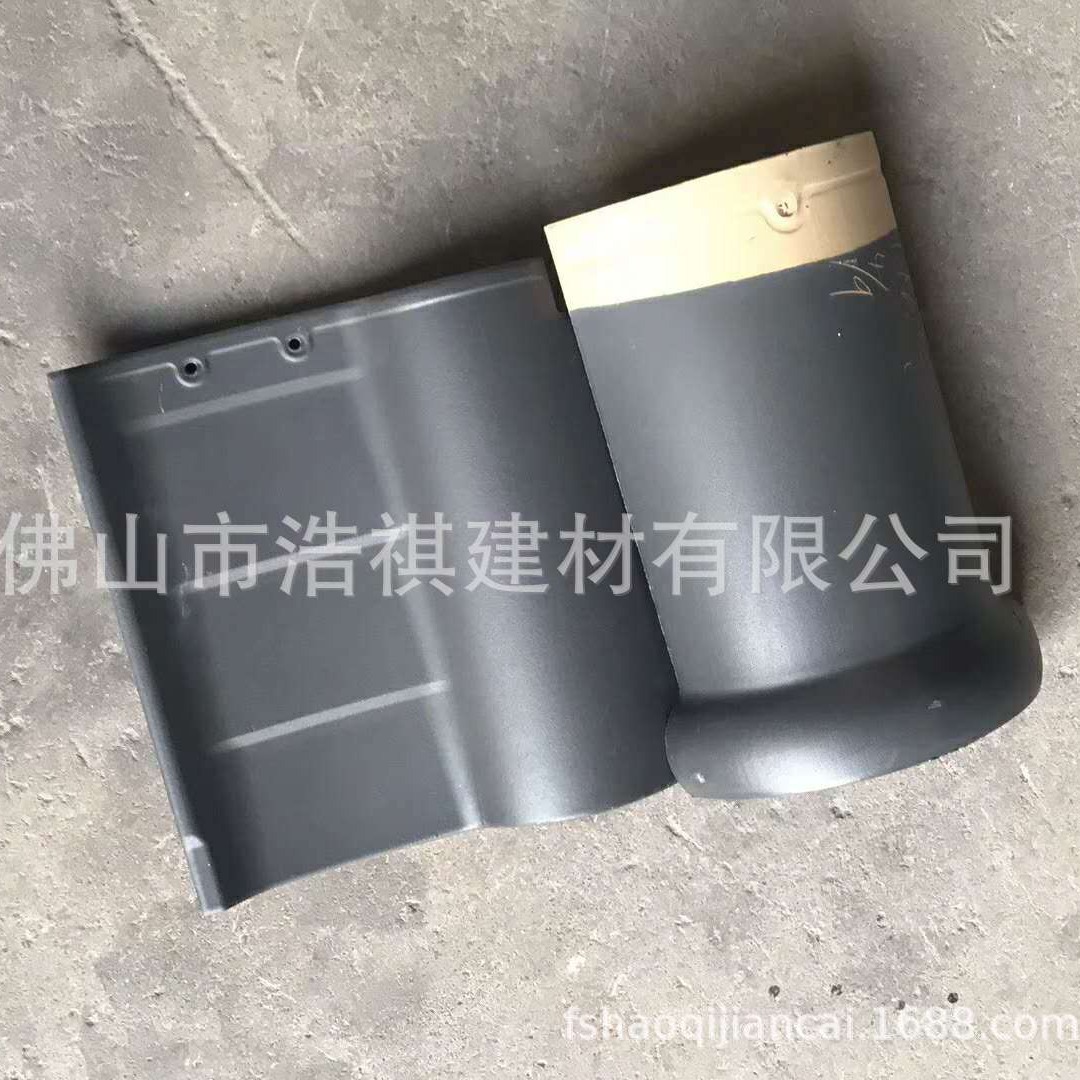 批发广东别墅私宅庭院青灰色欧式古唐瓦 陶土屋面西瓦 仿古琉璃瓦