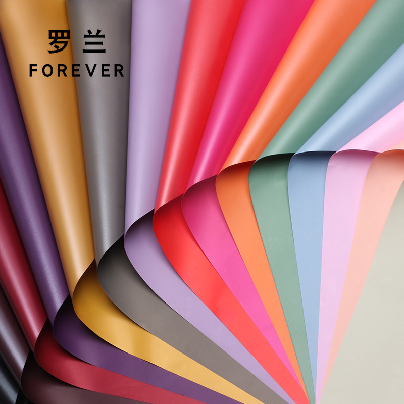 Roland Magic Gold Papel de envolver de flores Dorado Dorado Doble color Espesar Papel Ouya Ramo Regalo Flores Floral Papel de flores