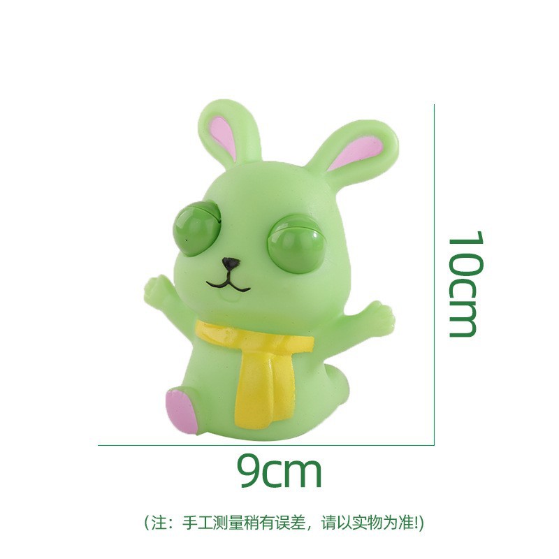 눈을 가늘게 뜨고 달리는 토끼-녹색