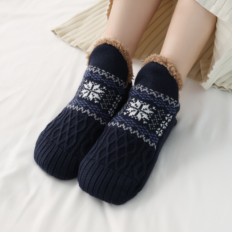 Indoor Warm Slipper Socks for Women, Knitted Floor Socks, Adult Fleece-Lined Thick Non-Slip Shoe Socks, Carpet Socks Indoor Warm Slipper Socks for Women, Knitted Floor Socks, Adult Fleece-Lined Thick Non-Slip Shoe Socks, Carpet Socks
