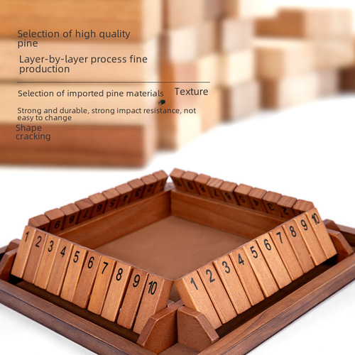 Amazon Wood Four-Flip Card Game Parent-Child Interactive Game Bar KTV Toy Entertainment Leisure Drinking Game