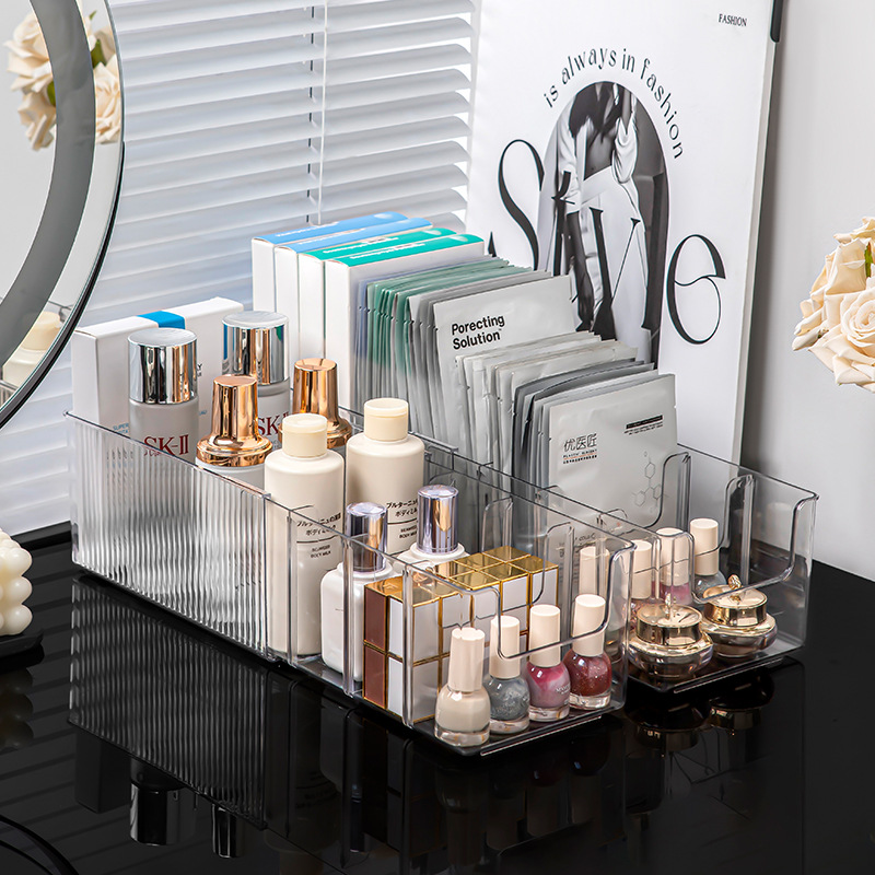 Facial Mask Cosmetics Storage Cabinet Sundry Organizer Box Retractable Compartment Box Drawer-Type Kitchen Classification Storage Box