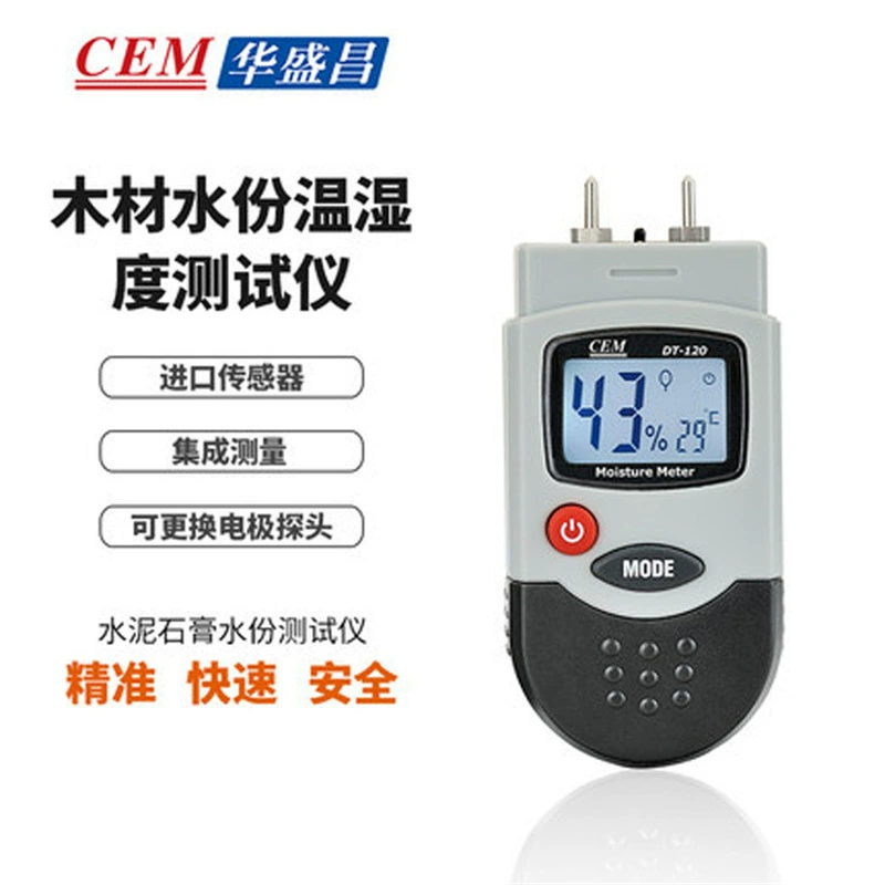 CEM Huashengchang DT-120 Измеритель влажности картонной древесины Измеритель влажности цемента и гипса Измеряет влажность
