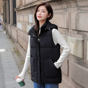Cross-border Middle-aged and Elderly Cotton Vest Women's Autumn and Winter Women's Fashionable Women's Thickened Vest Mother's Western Style Coat Trendy