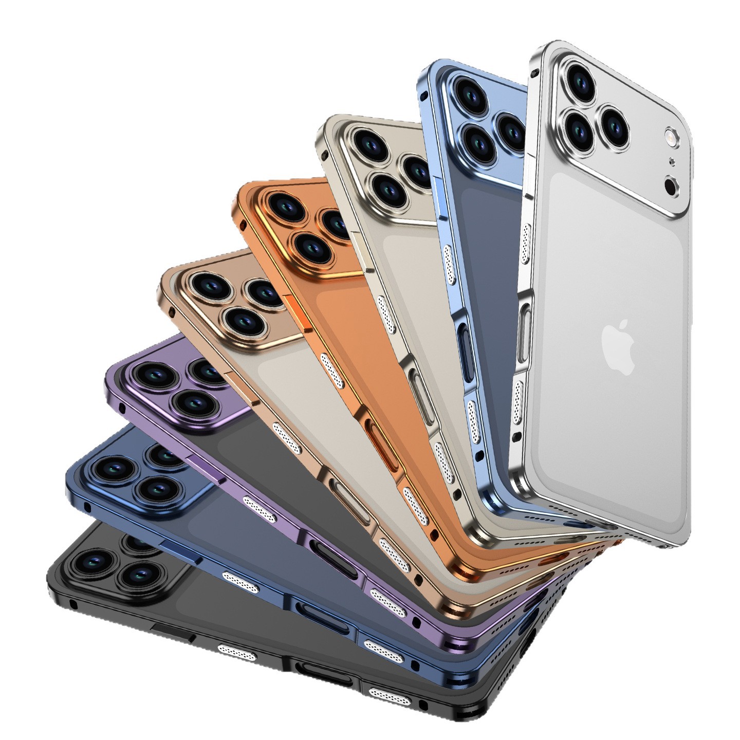 适用iphone17promax散热金属iPhone17边框苹果17air海马扣手机壳