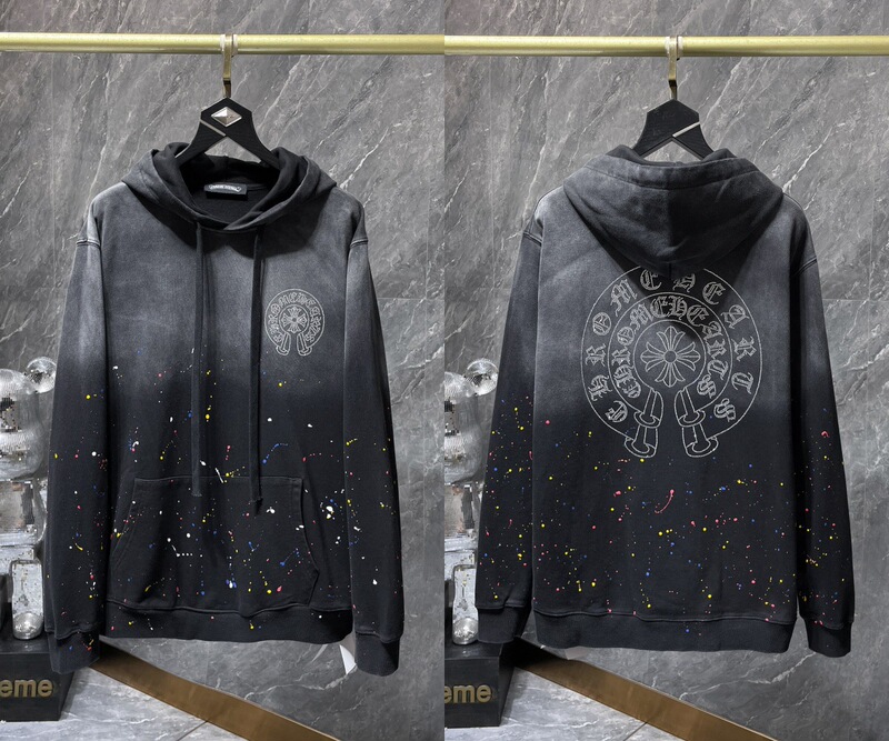 25ss正确版Chrome Hearts 克罗伈十字架连帽卫衣百搭潮流时尚批发|undefined